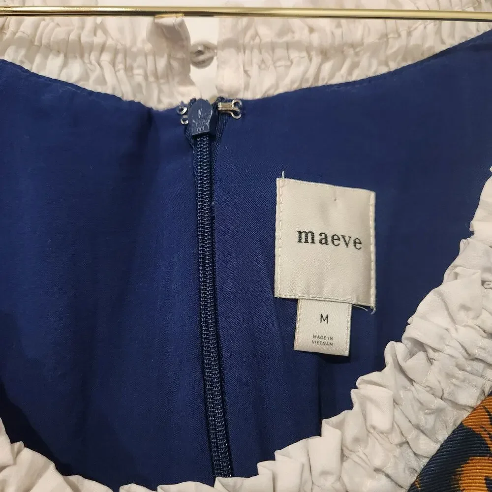 Anthropologie Maeve Puff Sleeve twofer horse mini dress size medium - Picture 6 of 8